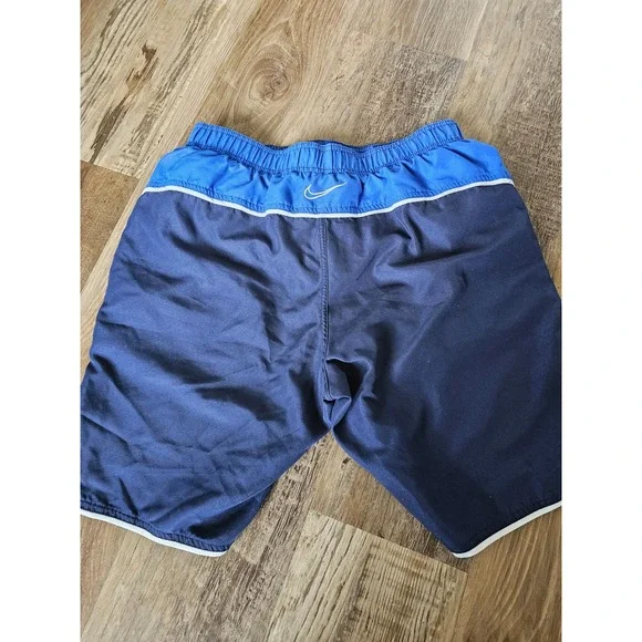 Nike Mens Navy Blue Swim Trunks Mesh Lined Board Shorts NESS9509 Size M - Picture 2 of 6